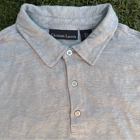 Christian Lacroix Other - Christian LaCroix Men’s 100% Linen Polo Shirt Lightweight Quiet Lux Minimalist L